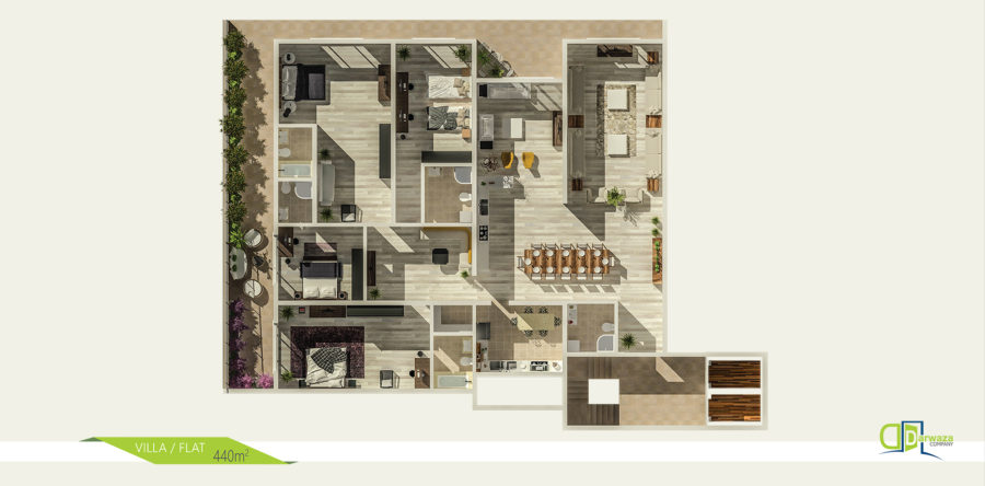 Villa-Flat 440m²